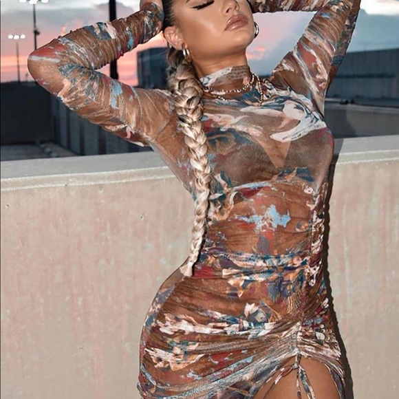 Angelic Moments Ruched Mini Dress - Picture 2 of 4